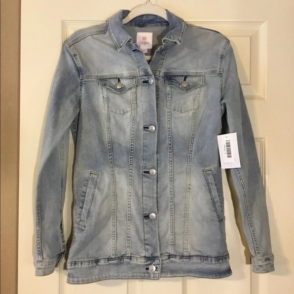 LuLaRoe Jackets & Blazers - NWT Lularoe Light Wash Jean Jacket; Jaxon
